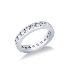 Eternity ring in white gold 18k with diamonds, ct 0.10