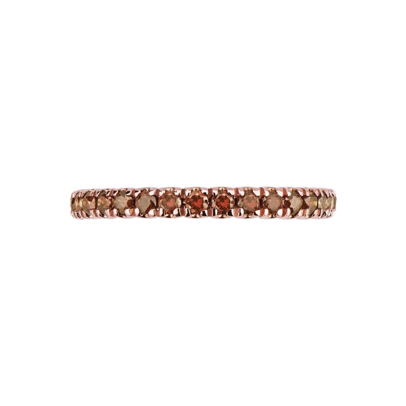 18k rosé gold eternity ring with cognac diamonds 