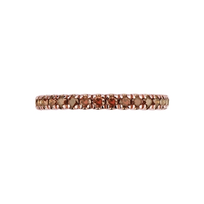 18k rosé gold eternity ring with cognac diamonds 