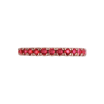Eternity ring with rubies in Rosé gold 18k