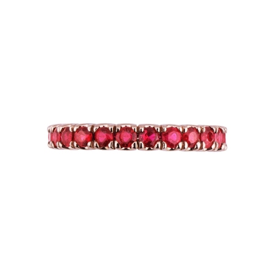 18k rosé gold eternity ring with rubies 