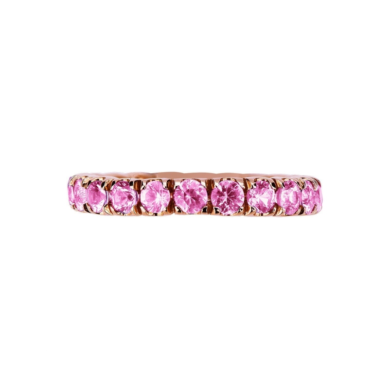 18k rosé gold with pink sapphires