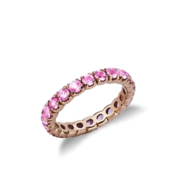 18k rosé gold with pink sapphires