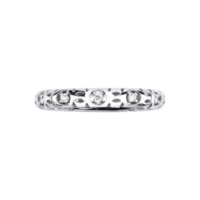18k White Gold Diamond Ring for Women 