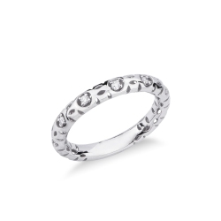 18k White Gold Diamond Ring for Women 