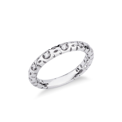 18k White Gold Diamond Ring for Women 