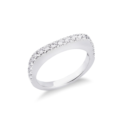 Square Diamond Ring 18k White Gold