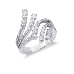 TOI ET MOI Diamond Ring 750 White Gold 