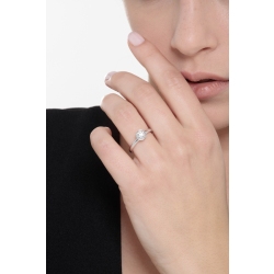 Anello fidanzamento Sguardo 0,70 ct Oro Bianco 2