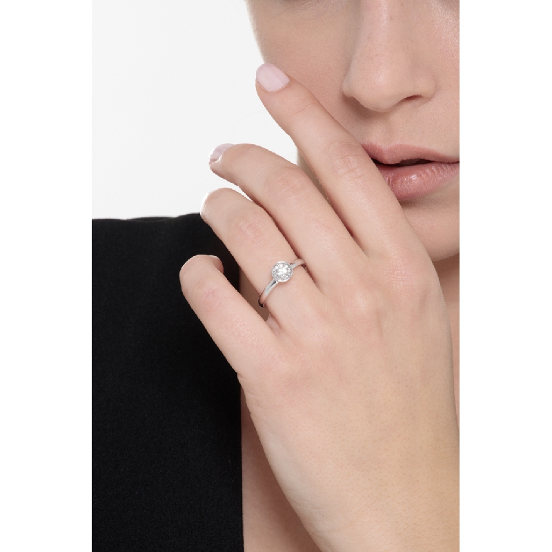 Anello fidanzamento Sguardo 0,70 ct Oro Bianco