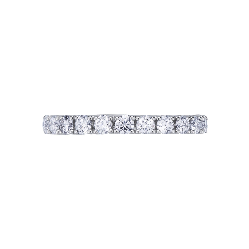 White gold 18k diamond half eternity ring 