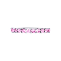 18k white gold half eternity with 11 pink sapphires 2