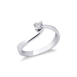 Solitario Infinito 0,20 ct in Oro Bianco 18k