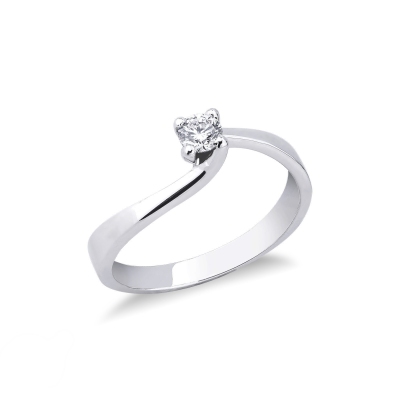 Solitario Infinito 0,20 ct in Oro Bianco 18k