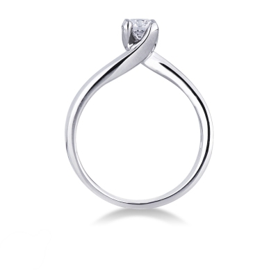 Solitario Anello Infinito 0,30 ct in Oro Bianco