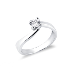 Solitario Anello Infinito 0,30 ct in Oro Bianco