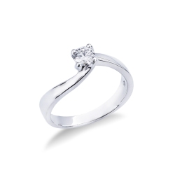 Solitario Anello Infinito 0,35 ct in Oro Bianco 