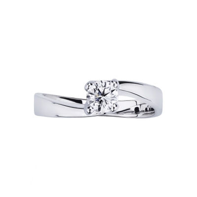 Anello da proposta Infinito 0,40 ct in oro bianco
