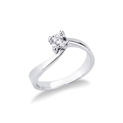 Anello da proposta Infinito 0,40 ct in oro bianco