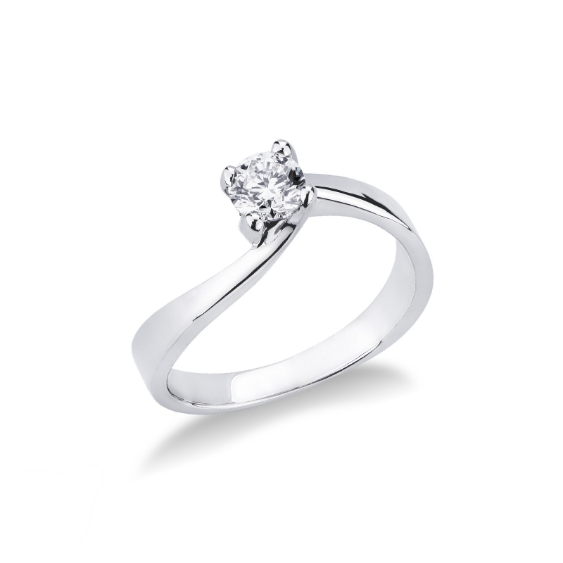 Anello da proposta Infinito 0,40 ct in oro bianco