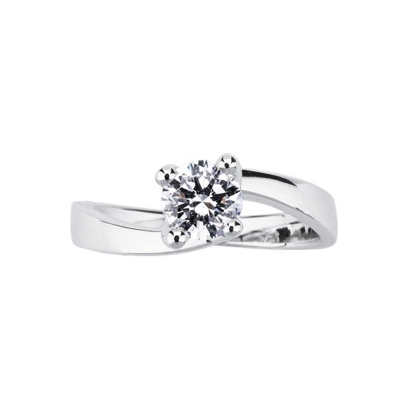 Anello fidanzamento Infinito Oro Bianco 0,70 ct 