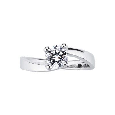 Anello fidanzamento Infinito Oro Bianco 0,70 ct 