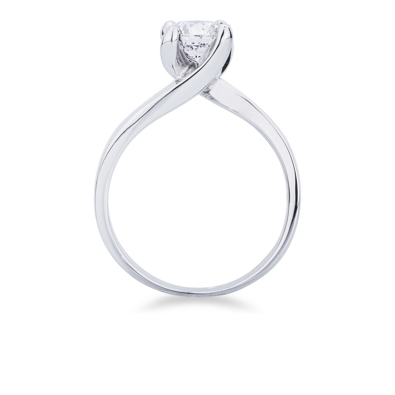 Anello fidanzamento Infinito Oro Bianco 0,90 ct