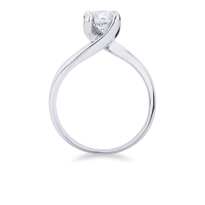 Anello fidanzamento Infinito Oro Bianco 0,90 ct