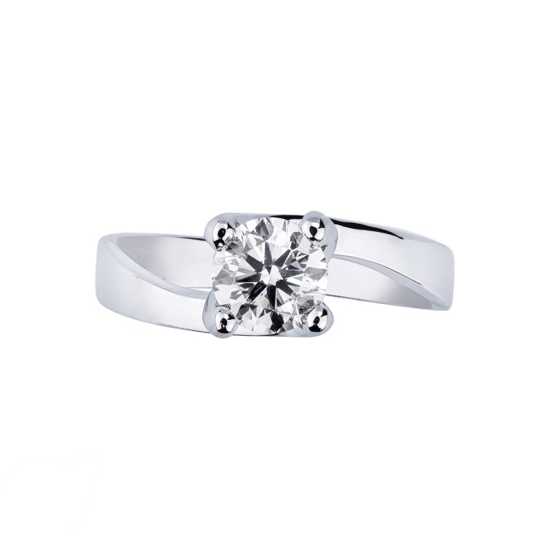 Anello fidanzamento Infinito Oro Bianco 0,90 ct