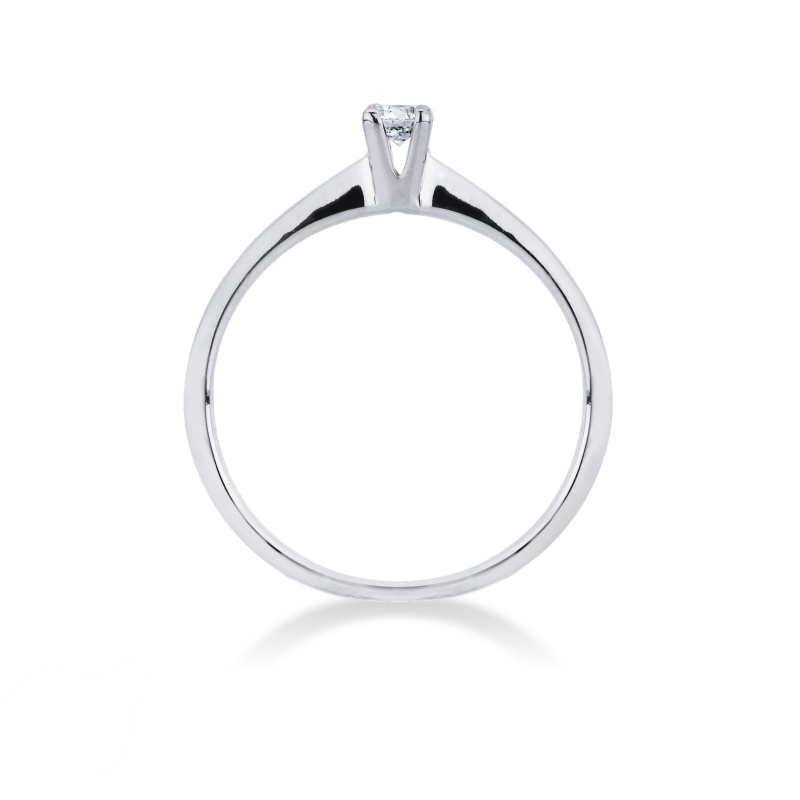 Anello Solitario Gioia 0,10 in Oro Bianco