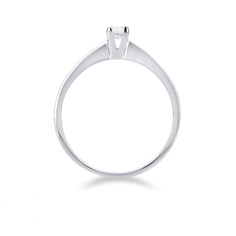 Anello Solitario 0,15 ct Gioia in Oro Bianco 