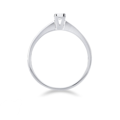 Anello Solitario 0,15 ct Gioia in Oro Bianco 