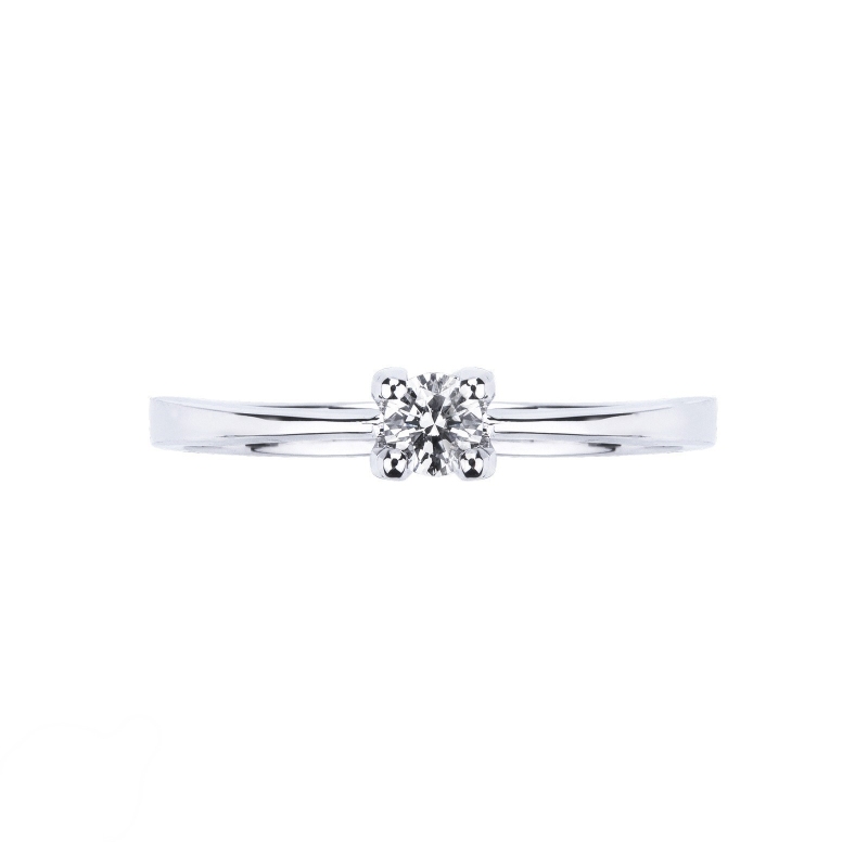 Solitario Gioia 0,20 ct in Oro Bianco 18k