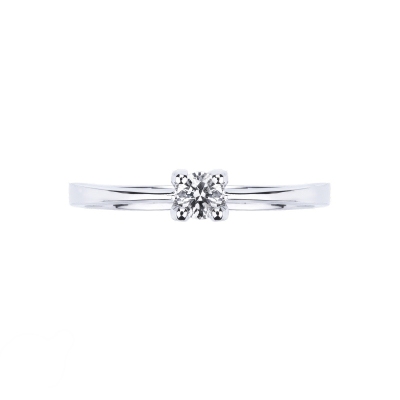 Solitario Gioia 0,20 ct in Oro Bianco 18k