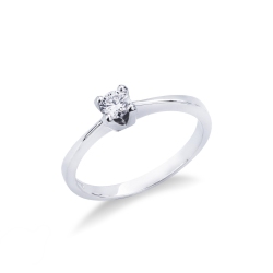 Solitario Gioia 0,20 ct in Oro Bianco 18k