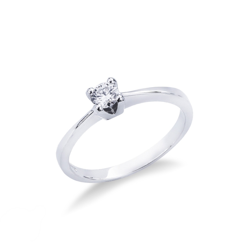 Solitario Gioia 0,20 ct in Oro Bianco 18k