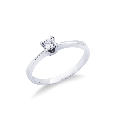 Solitario Gioia 0,20 ct in Oro Bianco 18k