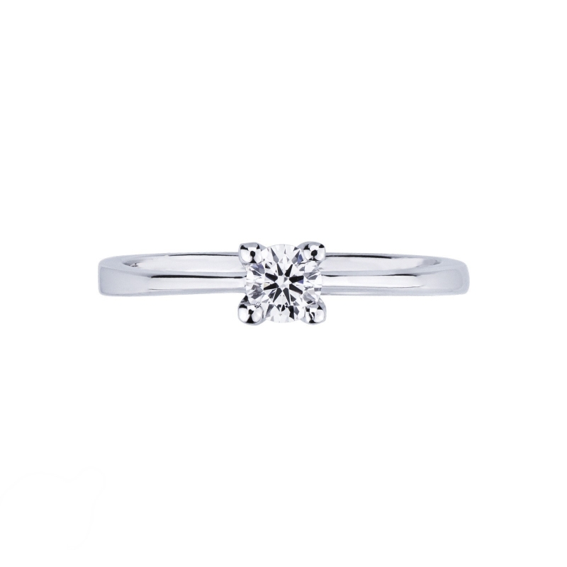 Anello Solitario 0,25 ct Gioia in Oro Bianco 18k
