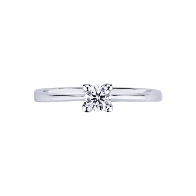 Anello Solitario 0,25 ct Gioia in Oro Bianco 18k