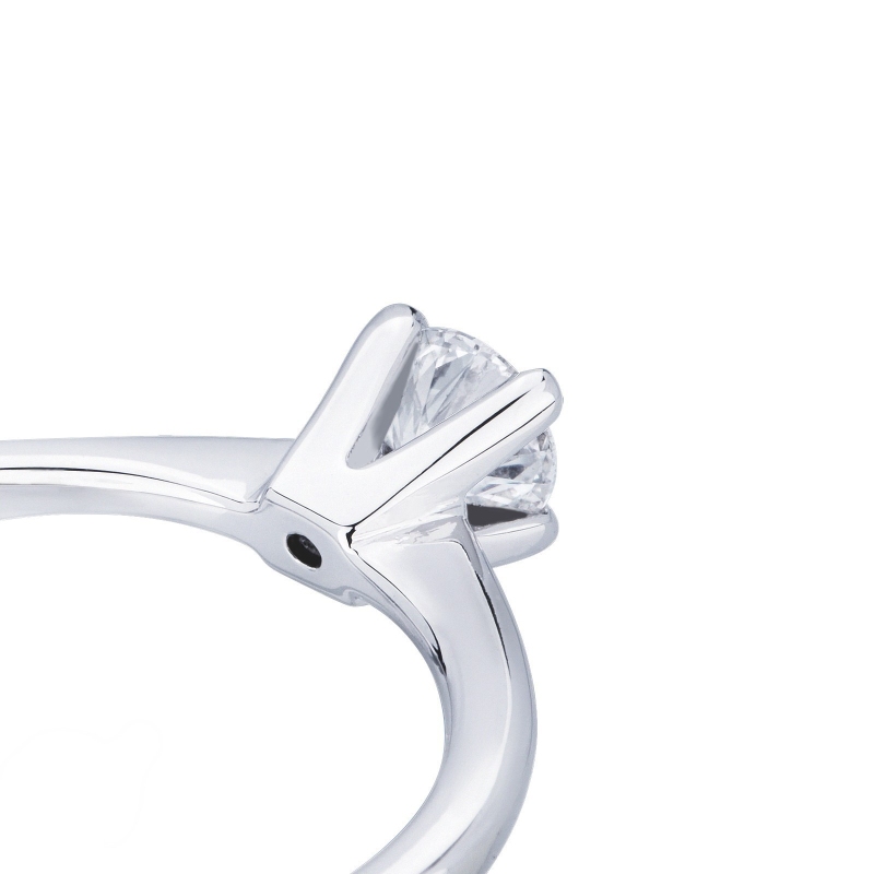 Solitaire ring in white gold 18k with diamond, ct 0,40
