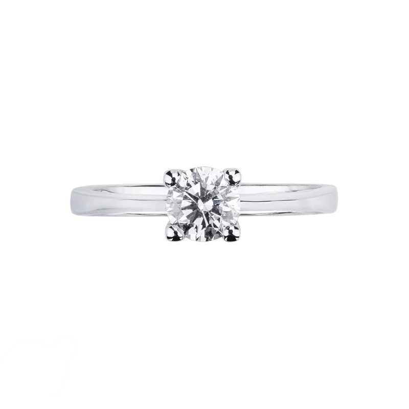 4 claw solitaire ring with a 0,50 ct diamond 