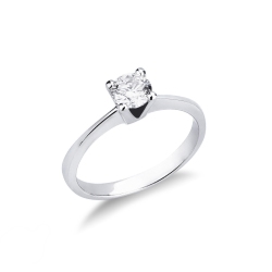 4 claw solitaire ring with a 0,50 ct diamond 