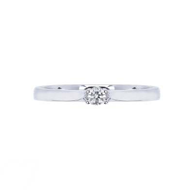 4 claw solitaire ring with a 0,10 ct diamond 