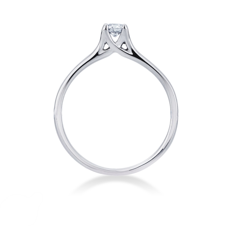 4 claw solitaire diamond ring linear pattern model 0,20 ct