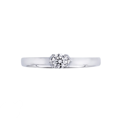 4 claw solitaire diamond ring linear pattern model 0,20 ct