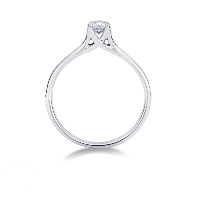 Solitaire ring 4 claw with a 0,30 ct diamond 