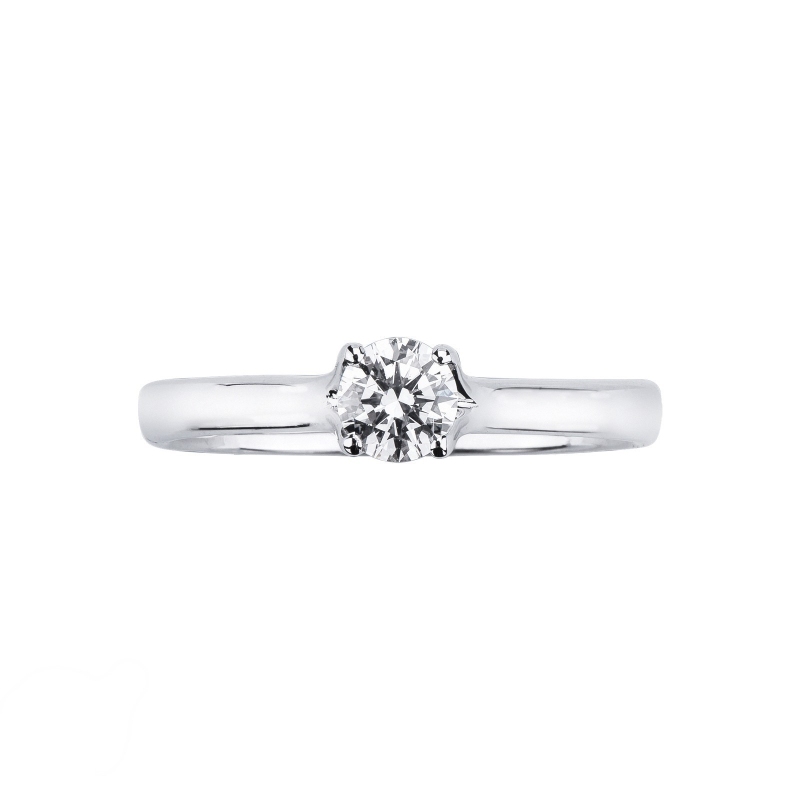 Solitaire ring 4 claw with a 0,30 ct diamond 