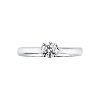 Solitaire ring 4 claw with a 0,30 ct diamond 