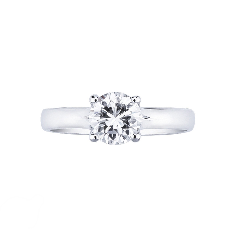 Anello di fidanzamento Sogno oro bianco 18k 0,90 ct 