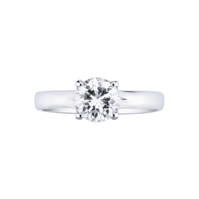 Anello di fidanzamento Sogno oro bianco 18k 0,90 ct 